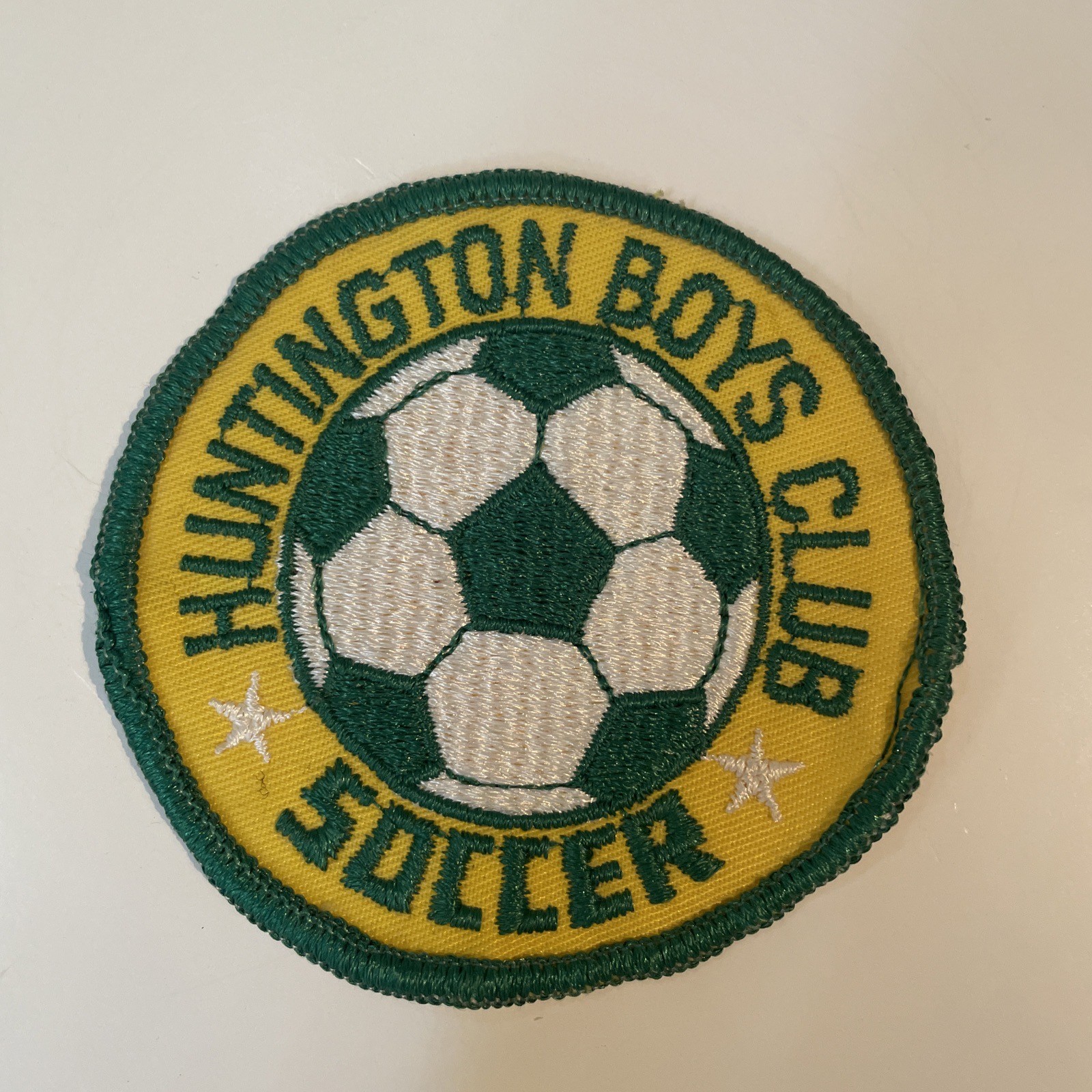 Huntington New York NY Boys Soccer Club Vintage 80s Embroidered Sew On Patch