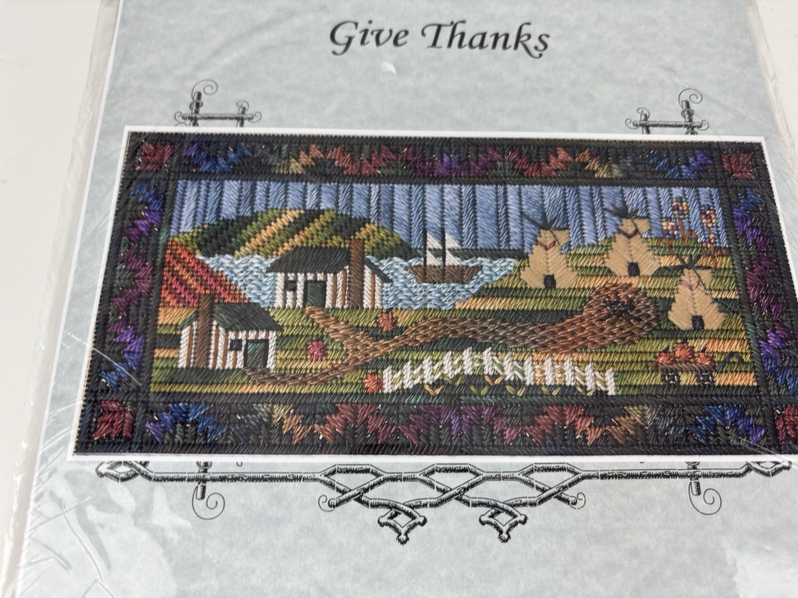 From Nancy’s Needle American Series Give Thanks Needlepoint Pattern 1S
