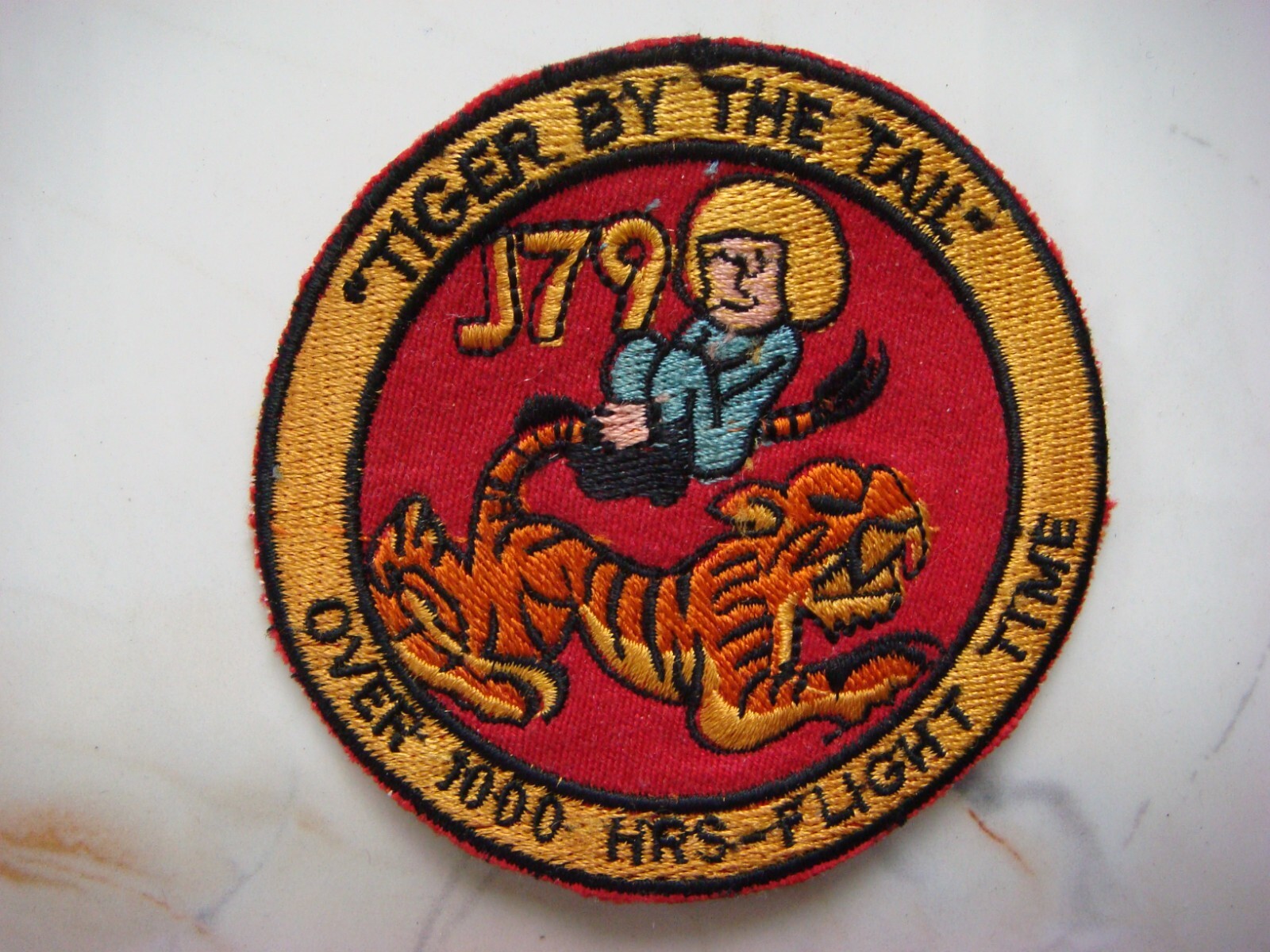 USAF F-4 CREWS GENERAL ELECTRIC ENGINE F-79 TIGER BY THE TAIL, VN WAR PATCH