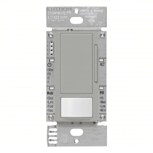 Lutron MS-Z101-GR Maestro 0-10V Occupancy/Vacancy Dimmer Sensor Switch Gray