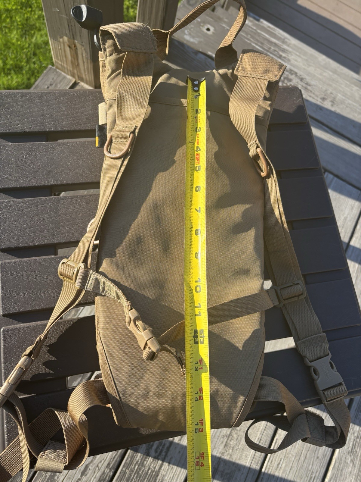 CamelBak Maximum Gear Tan Nylon Hydration Pack Backpack, Adjustable Straps