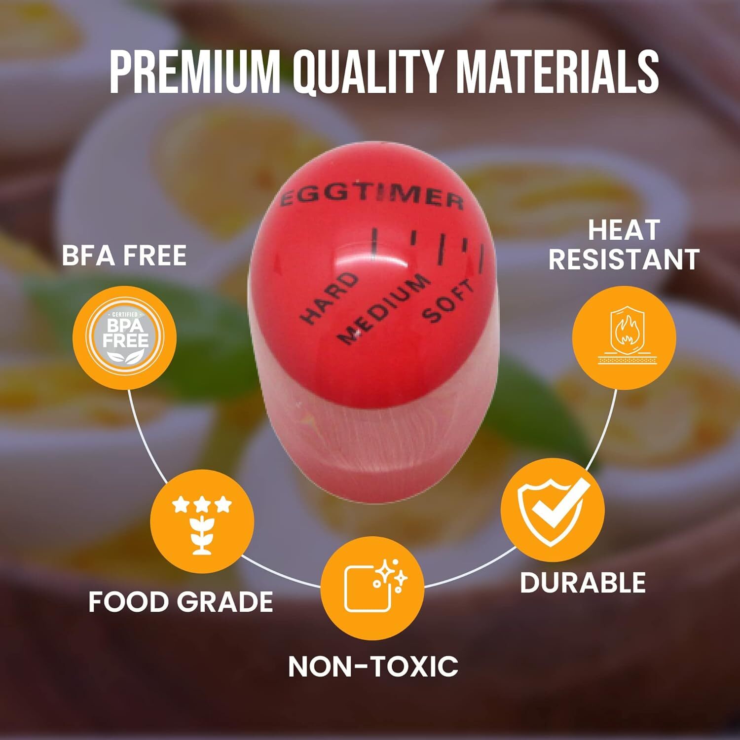 Egg Timer For Boiling Eggs (Pack Of 2) - Color Changing Indicator
