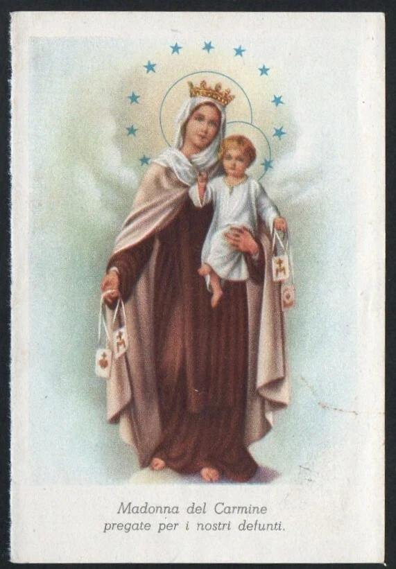Holy card de la Virgin del Carmen santino image pieuses estampa