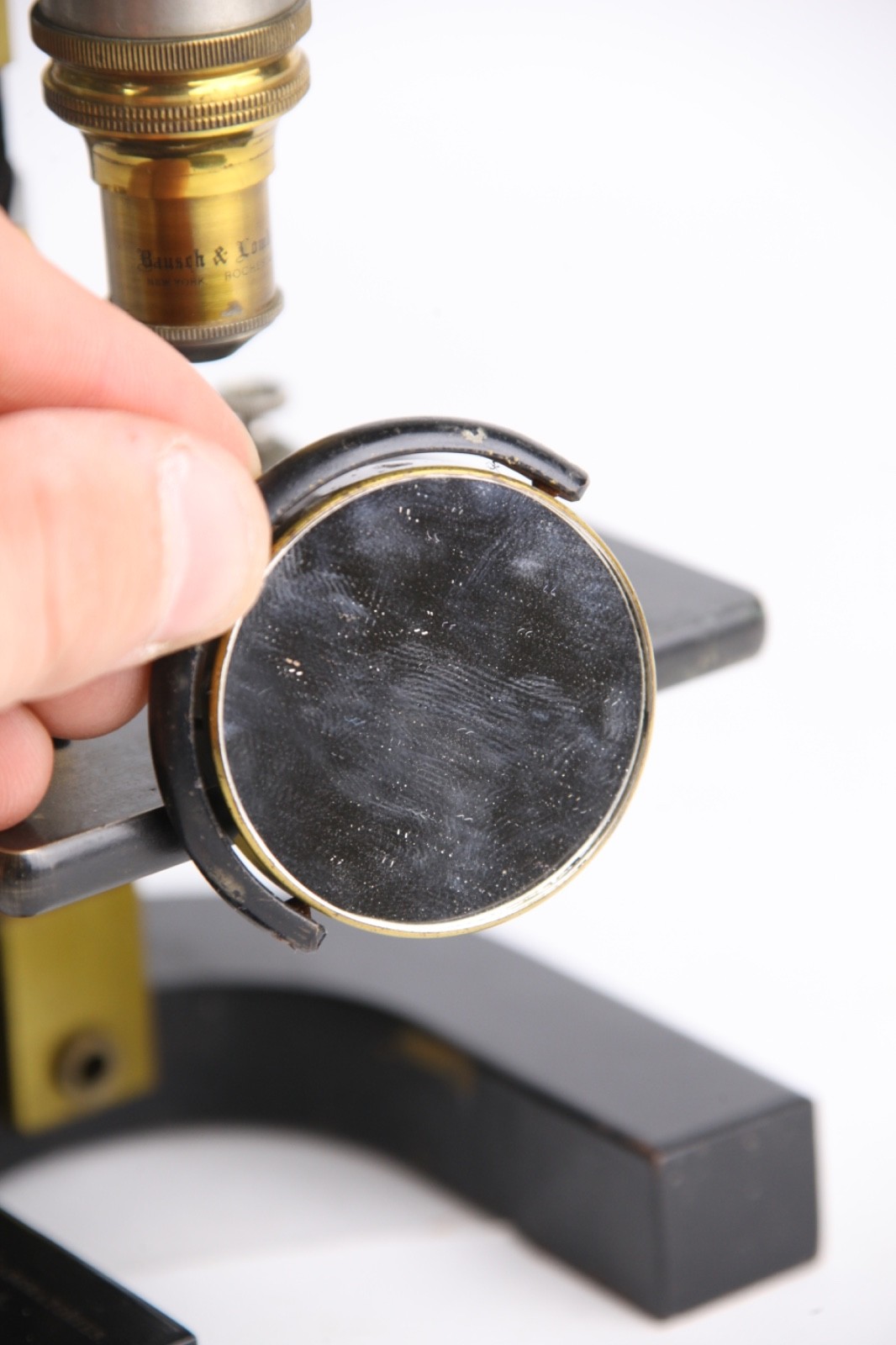 Bausch & Lomb Brass Continental Microscope Model AB 1890s READ