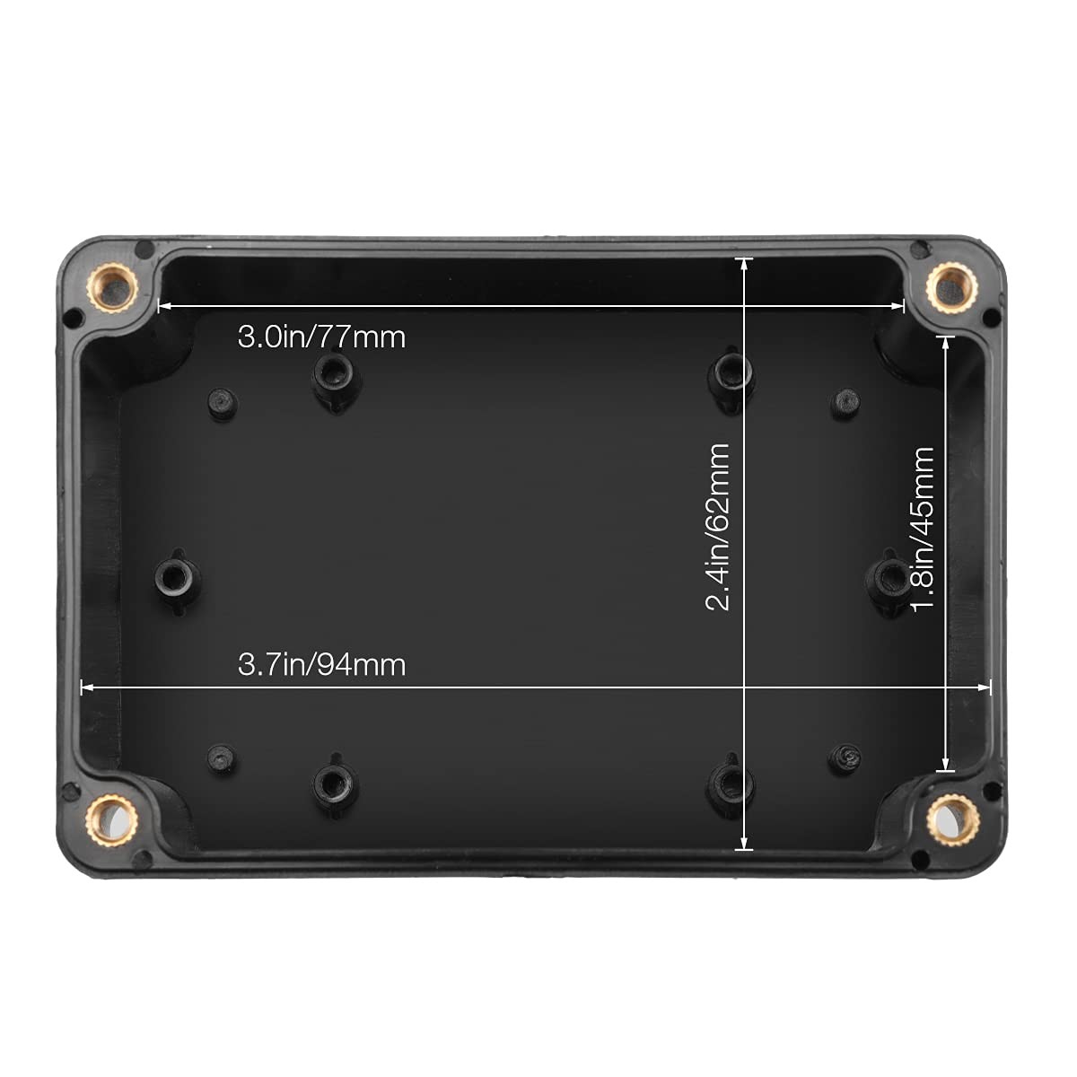 Project Box 2 Pack Waterproof ABS Junction Box Enclosure IP65 Black