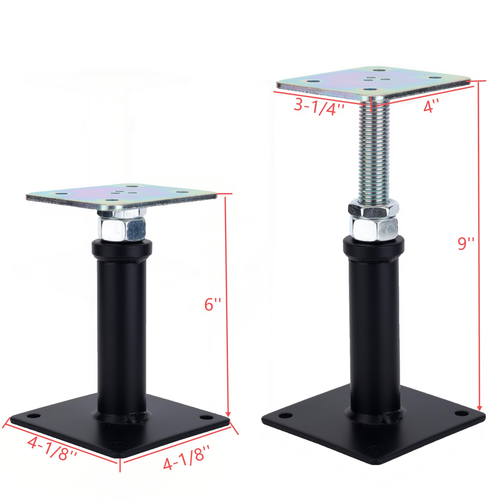 2 Pack Adjustable Floor Jack Post, 6’’9’’ Height Range, House Floor Jacks Pos...