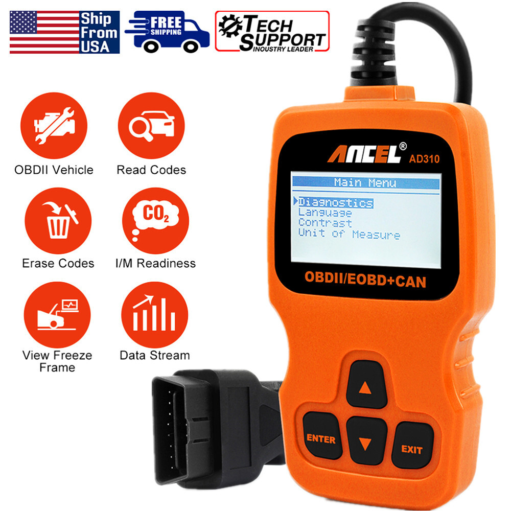 Check Engine Light Reset Tool OBD2 Diagnostic Scanner Auto Fault Code Reader OBD