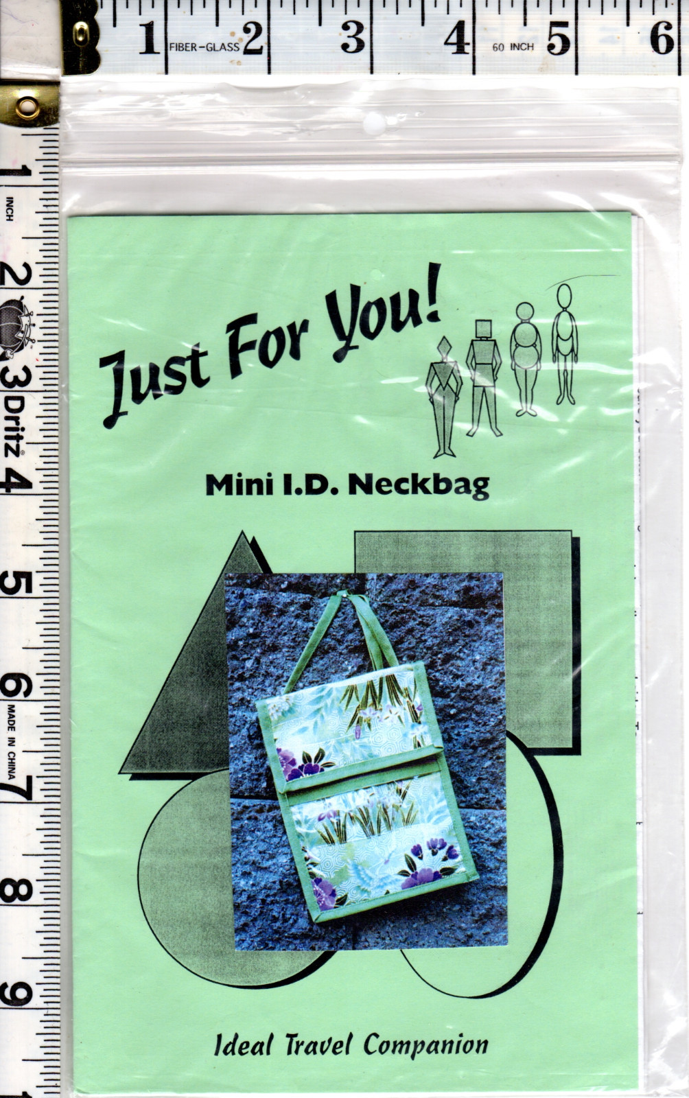 UNCUT 2003 Clothes For You Sewing Craft Applique Pattern "Mini ID Neckbag"