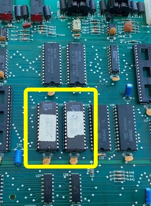 Ensoniq ESQ-1 Firmware Upgrade EPROM Chips plus Chip Puller Tool - v3.5
