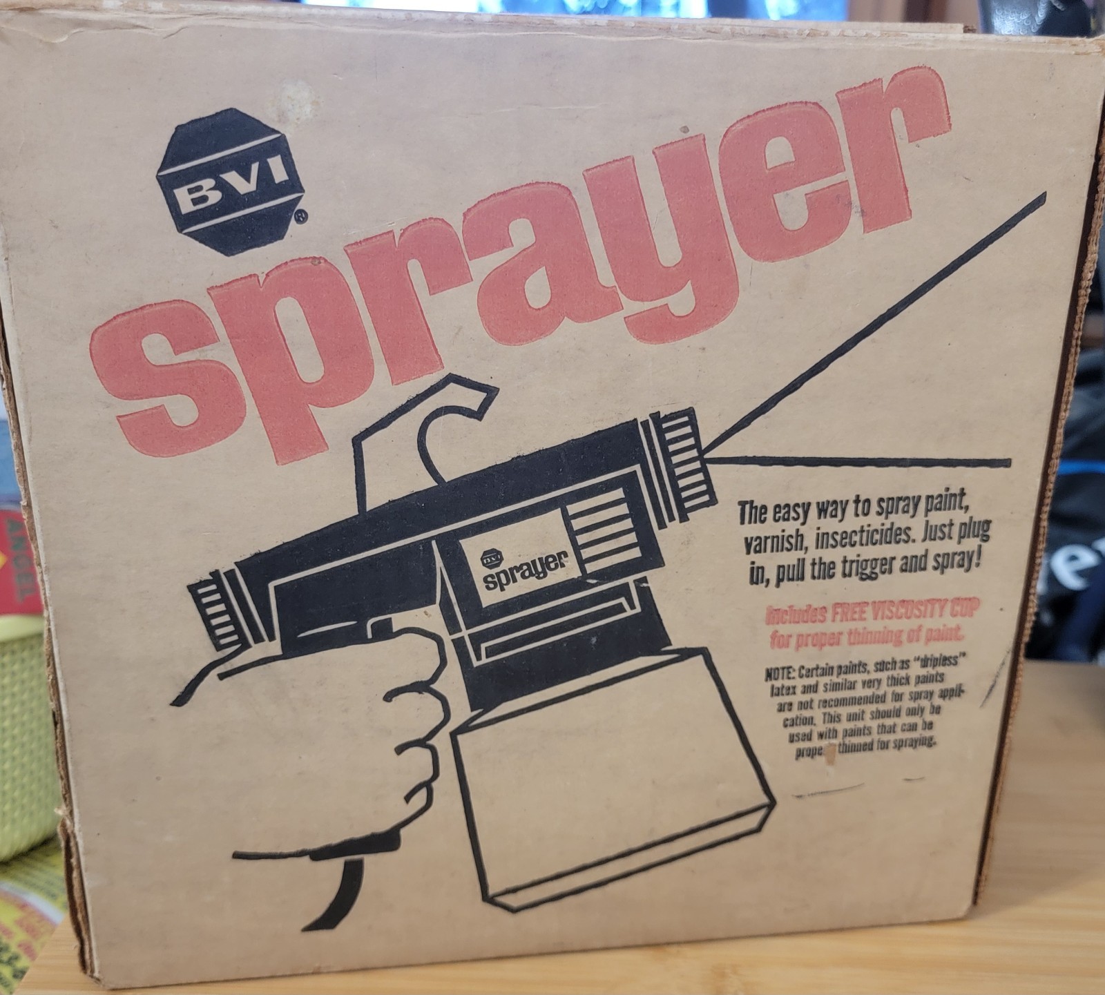 Vtg NIB Burgess BVI Power Painter Paint Sprayer