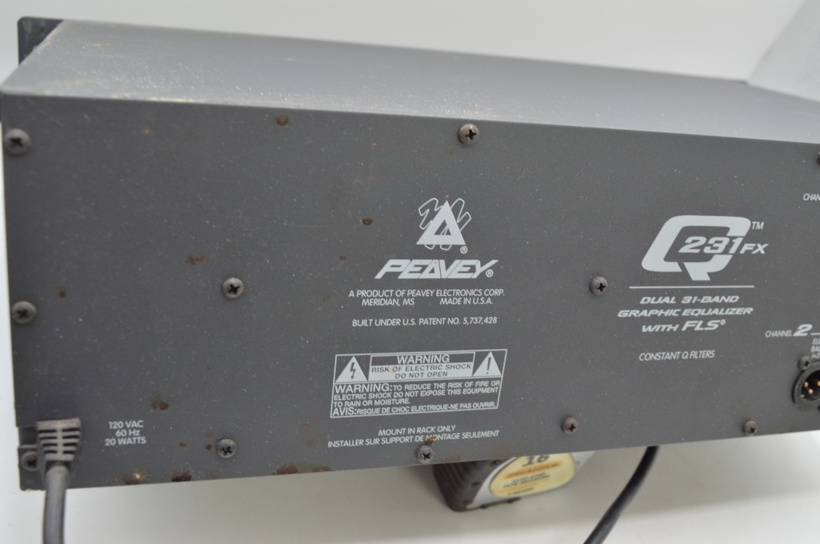 Peavey Q231FX Dual 31-Band Graphic Equalizer 9583
