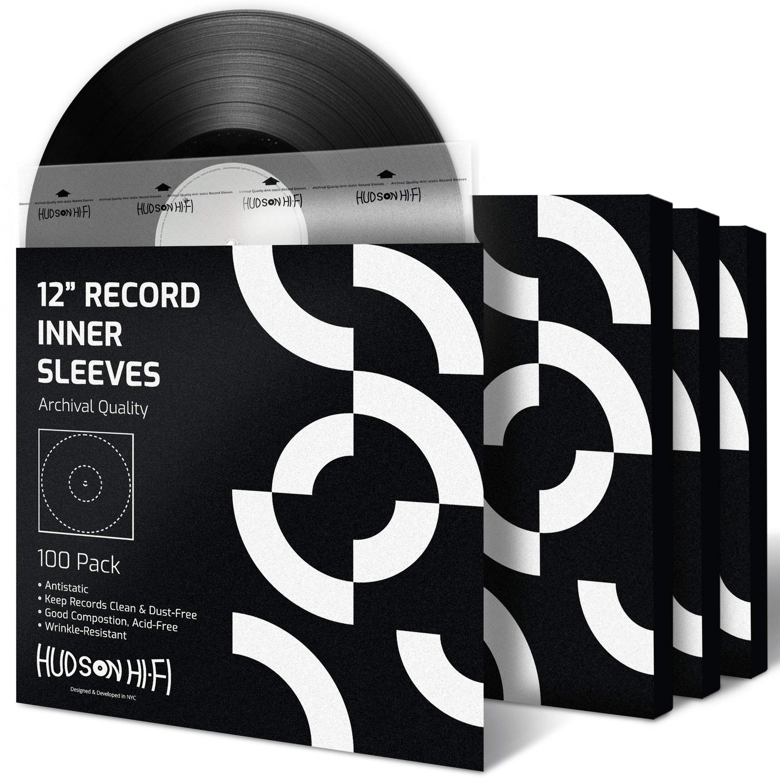 Protect Your Vinyl: 3-Layers HDPE Anti-Static Record Inner Sleeves. High Quality