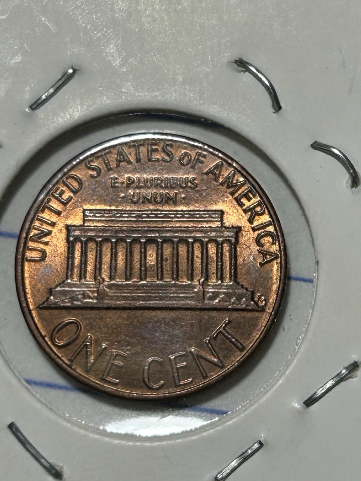 1983 P Lincoln Memorial Cent. Spiked Head Die Crack