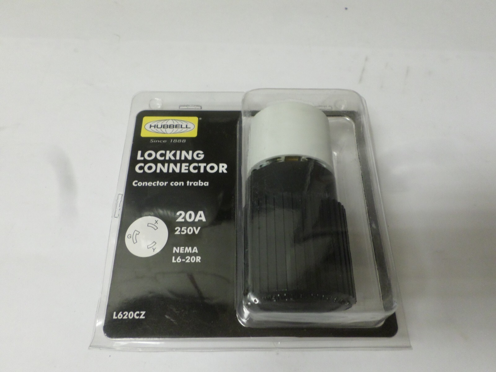 Hubbel Locking Connector Plug L620CZ 20 AMP 250V New Old Stock