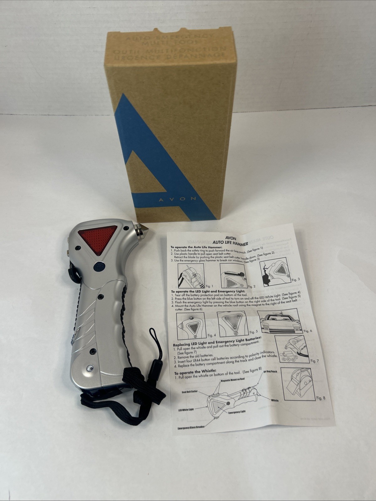 AVON Auto Life Hammer Emergency Multi-Tool Window Breaker Seatbelt Cutter