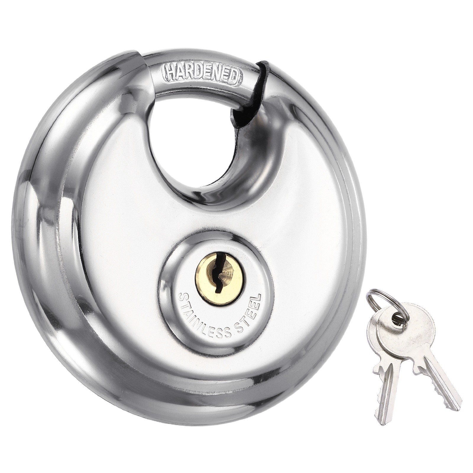 Keyed Alike Discus Padlock 3-1/5" Heavy Duty Stainless Steel Round Disc Lock