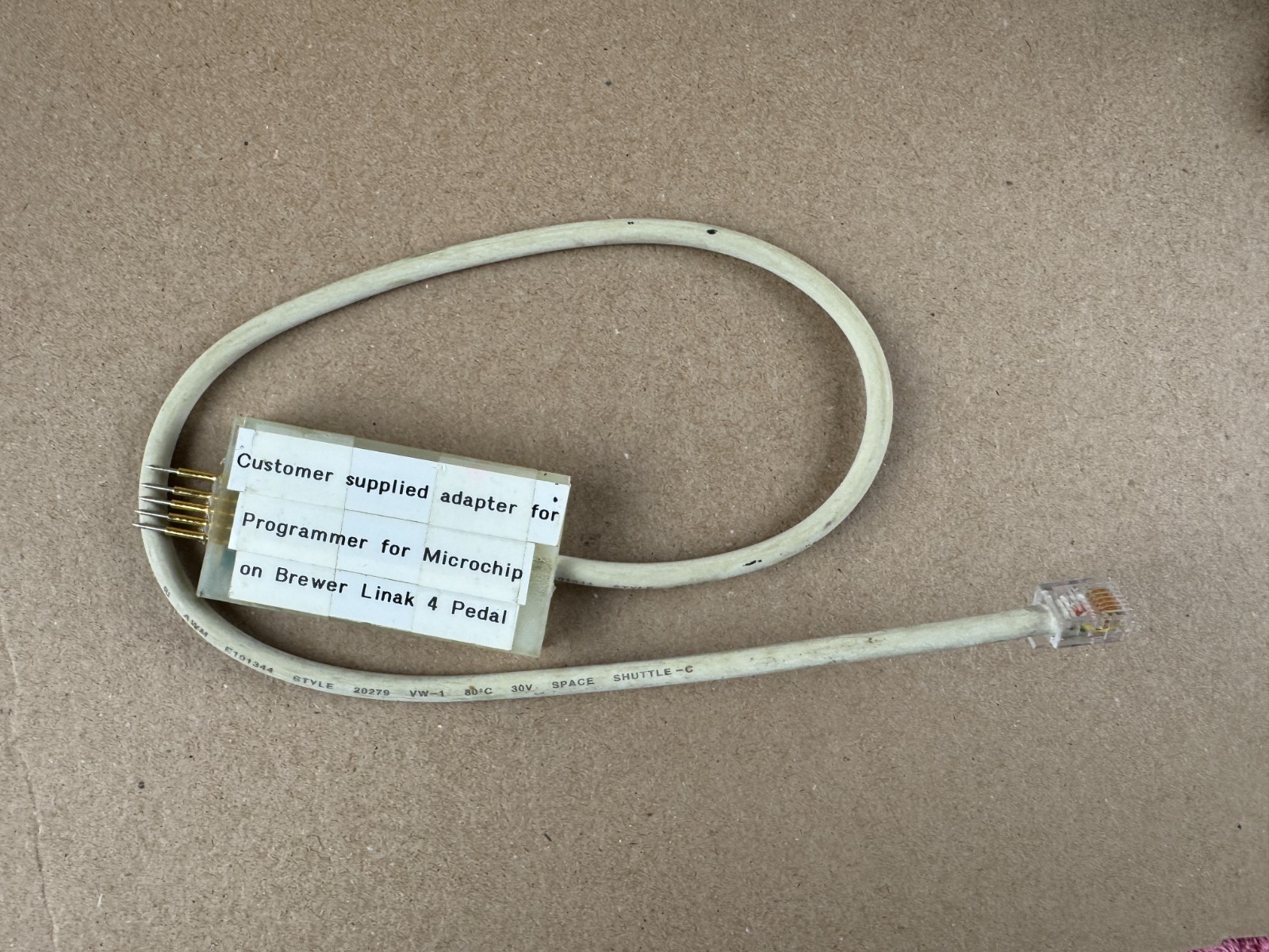 Adapter for Programmer for Microchip on Brewer Linak 4 Pedal