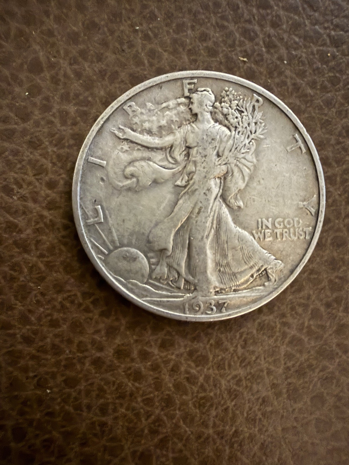 1937 S Walking Liberty Half Dollar Fine+