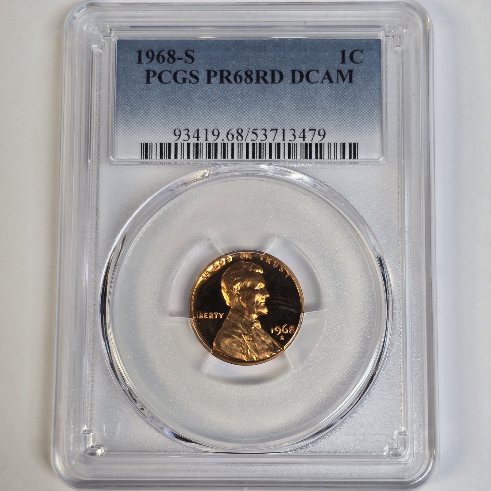 1968-S 1C PCGS PR68RD CAM - Lincoln Cent (Modern)