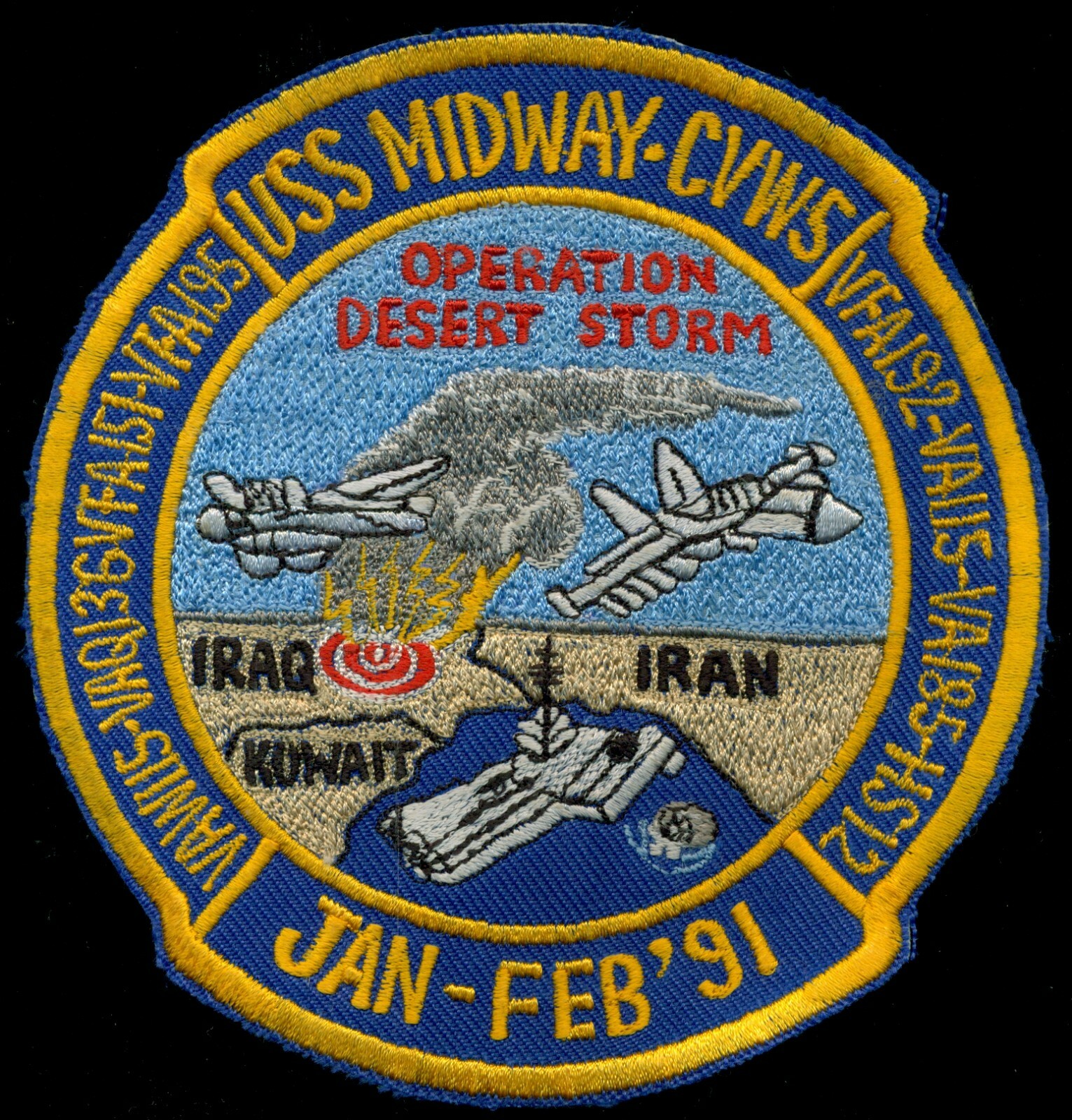 USN USS Midway Operation Desert Storm Patch CT4