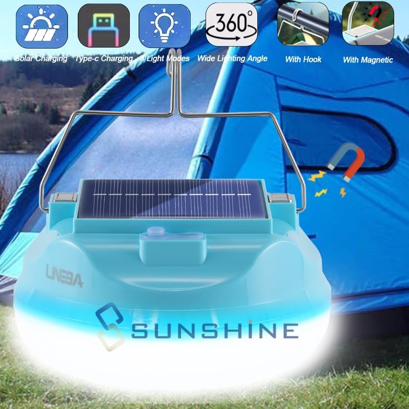 Bombillas Solares Recargable LED Focos de trabajo emergencia Luz Para Exteriores