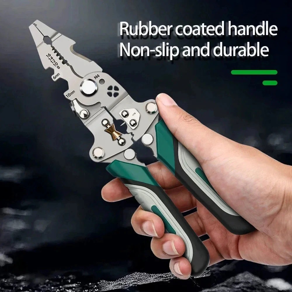 Foldable Multifunctional Wire Stripper, Crimper Cable Cutter Pliers