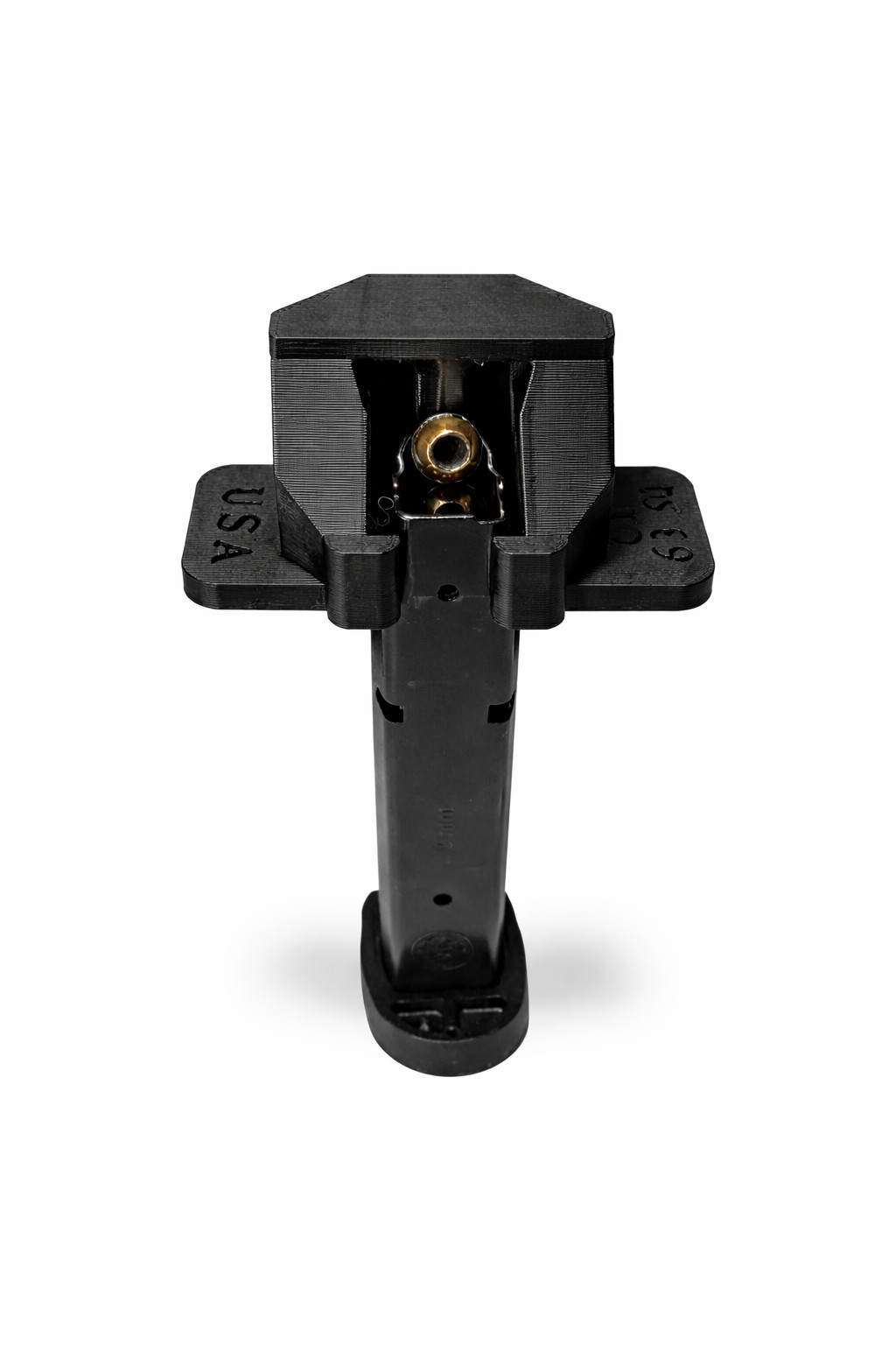 9mm Universal Speed Loader for  Dual/Single Magazine (Cu63.54)  -  Black