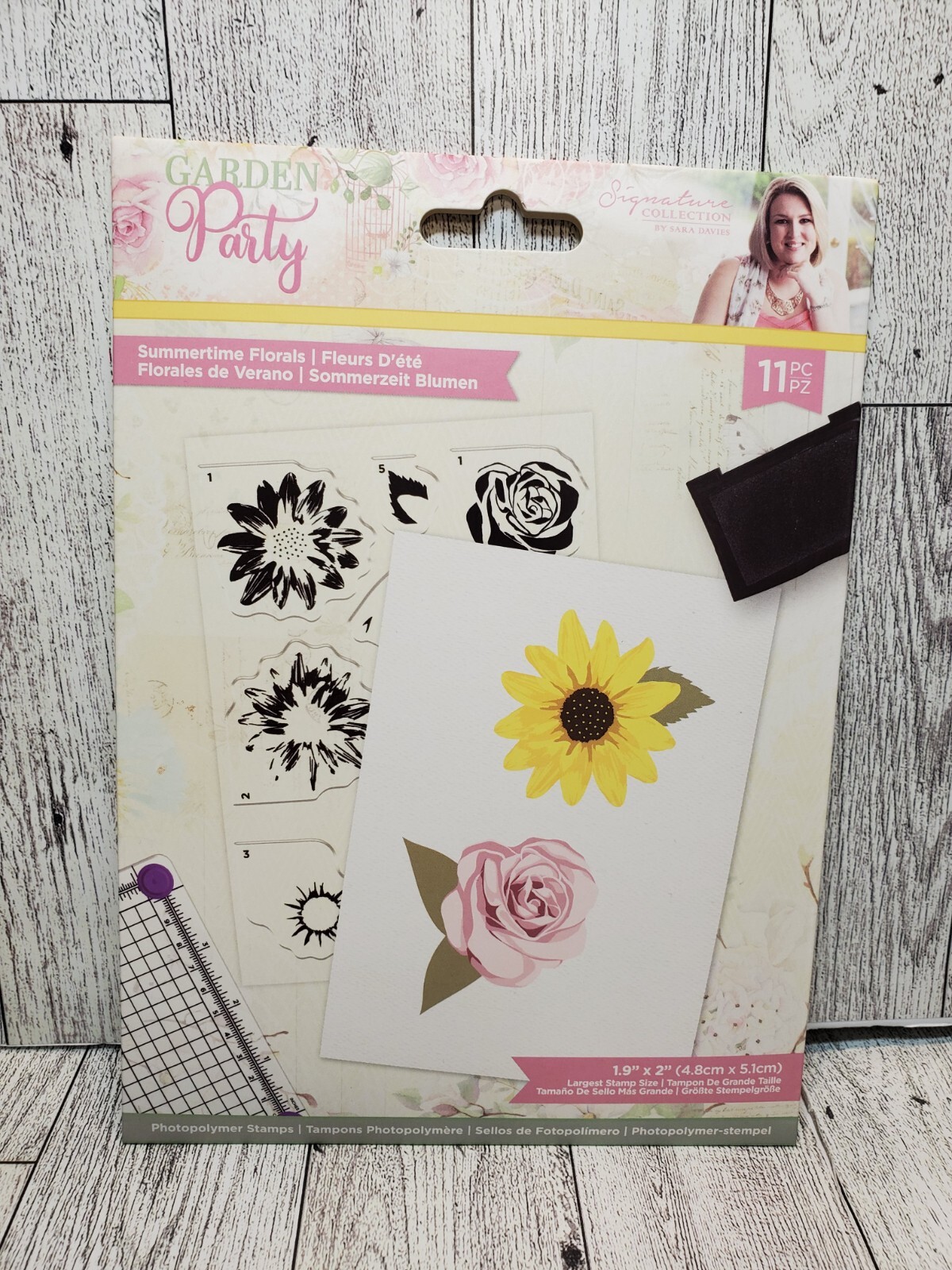 CS3 Crafters Companion Garden Party Summertime Florals Photopolymer Stamp set