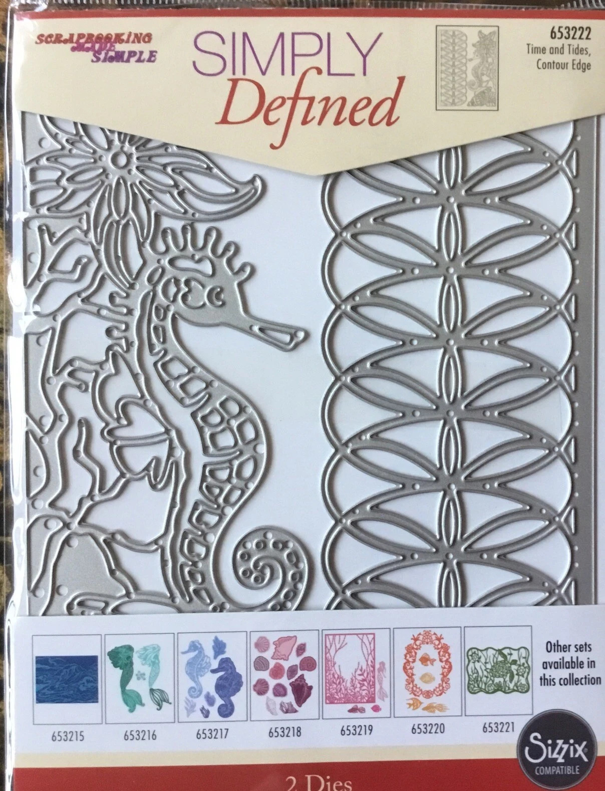 TIME +TIDES 2 Piece Contour Dies- seahorse # 653222- Simply Defined