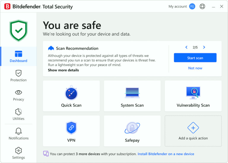 Bitdefender Total Security 2026 - 3 Years 3 Devices (Windows,Mac,Android)