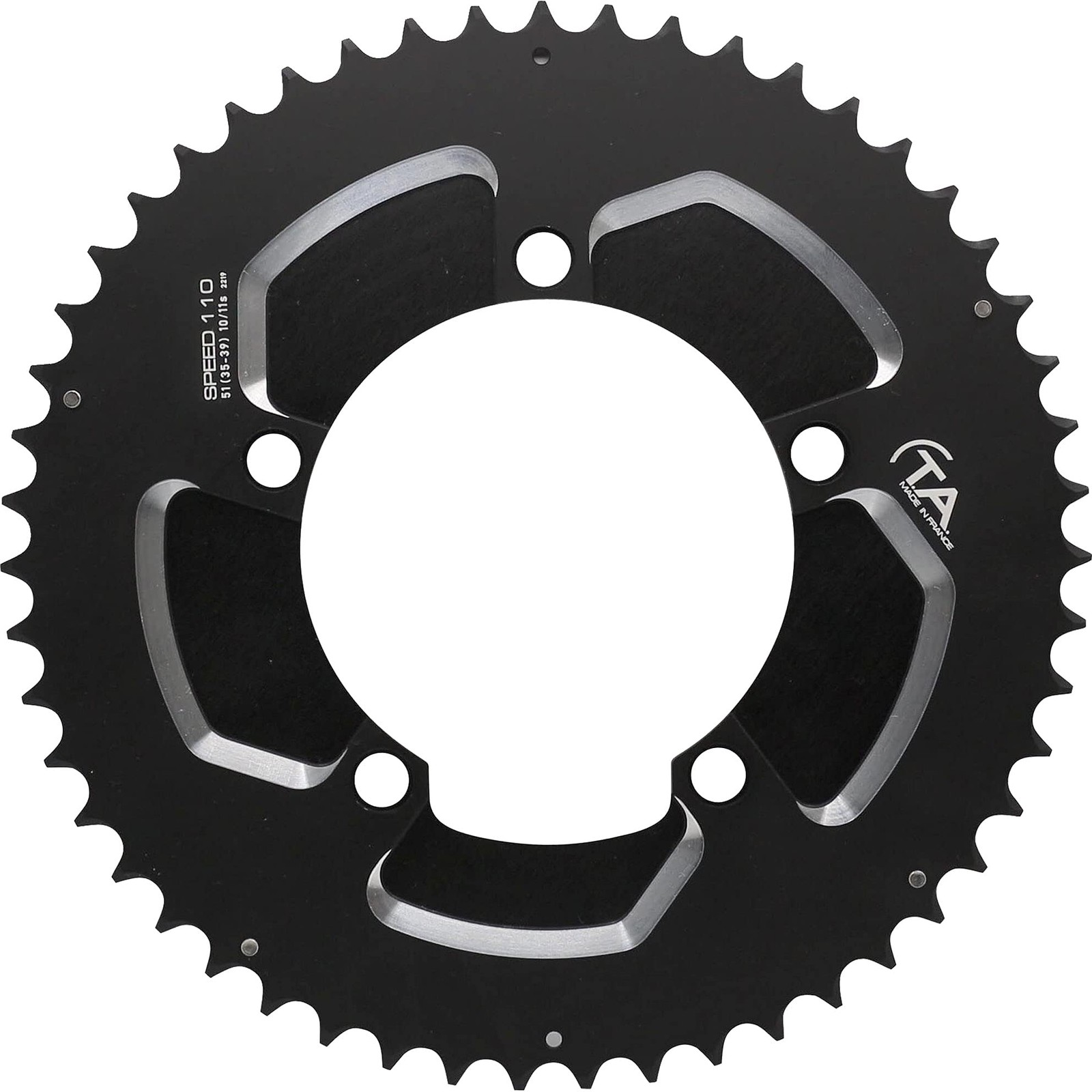Spécialités TA Speed 2 110PCD 10/11 Speed Chainring 50 T Matt Black