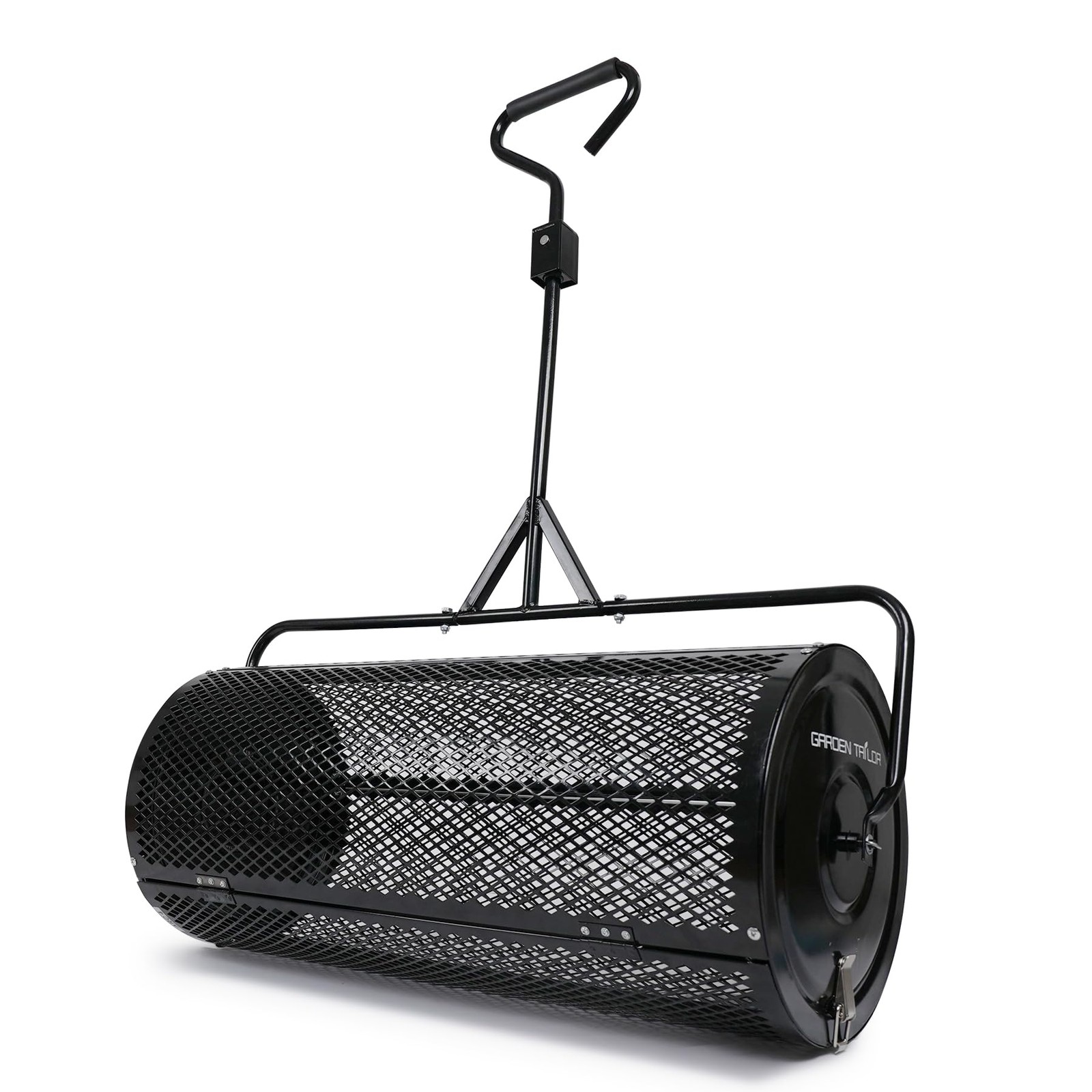 Compost Spreader 36 Inch Towable Peat Moss with 36 Inch, Black
