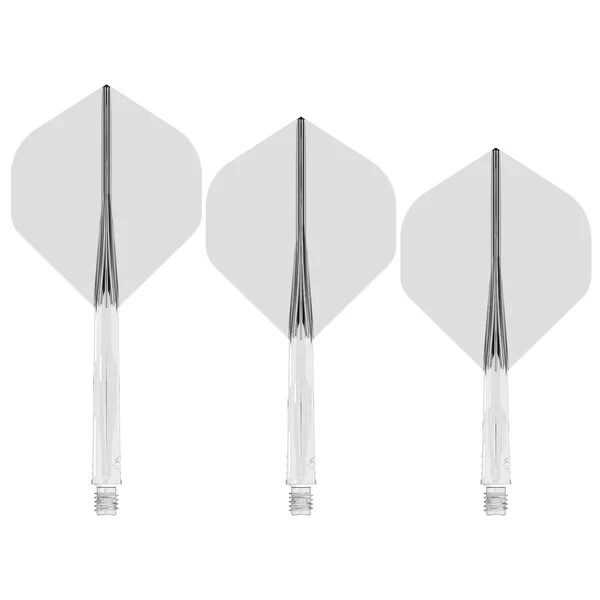 CLEAR MEDIUM NO2 MISSION FORCE 90  1 PIECE MOLDED SHAFT & FLIGHT SYSTEM