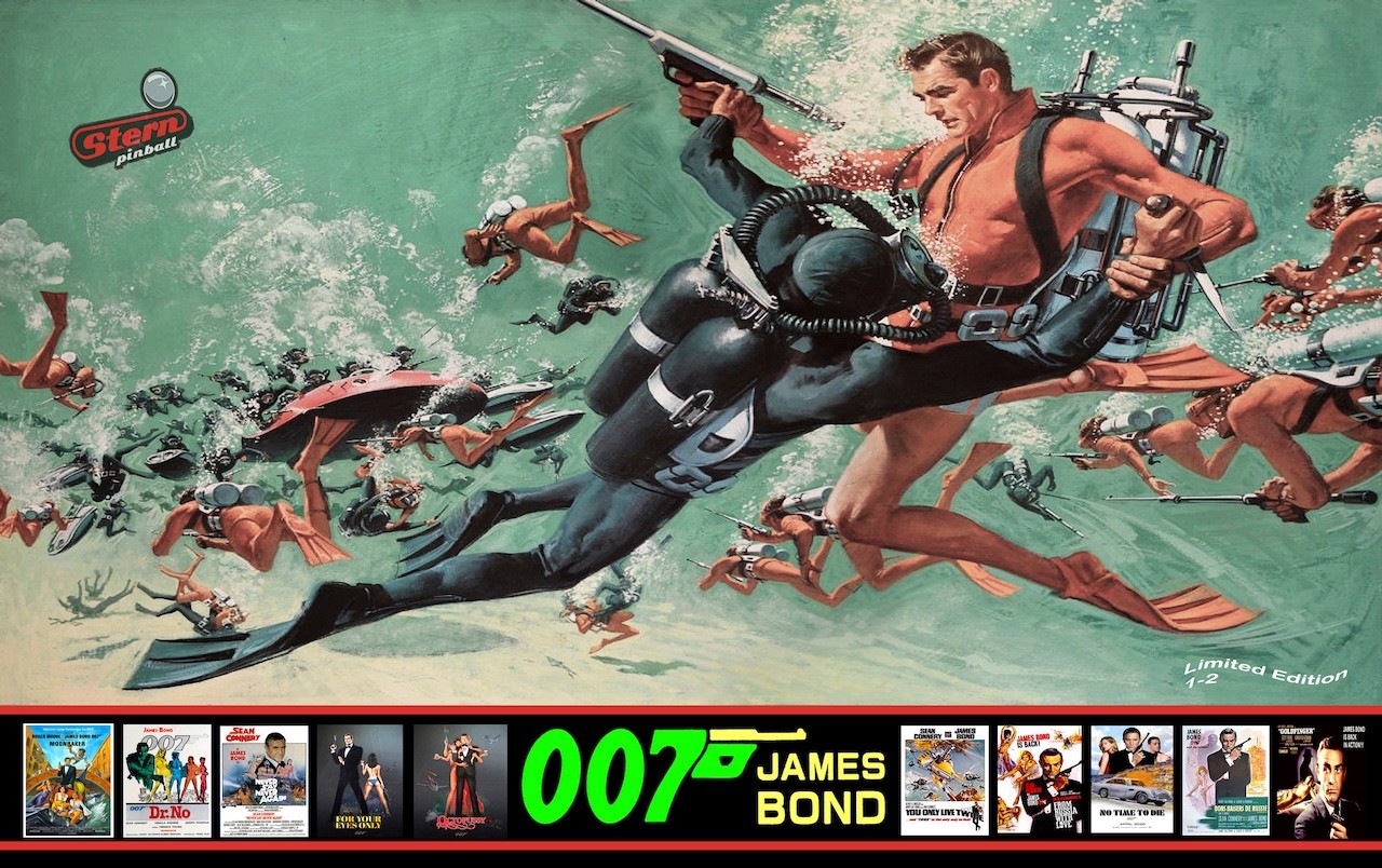 James Bond 007 Pinball Alternate Trans Limited Edition 1/2.  FREE SHIPPING
