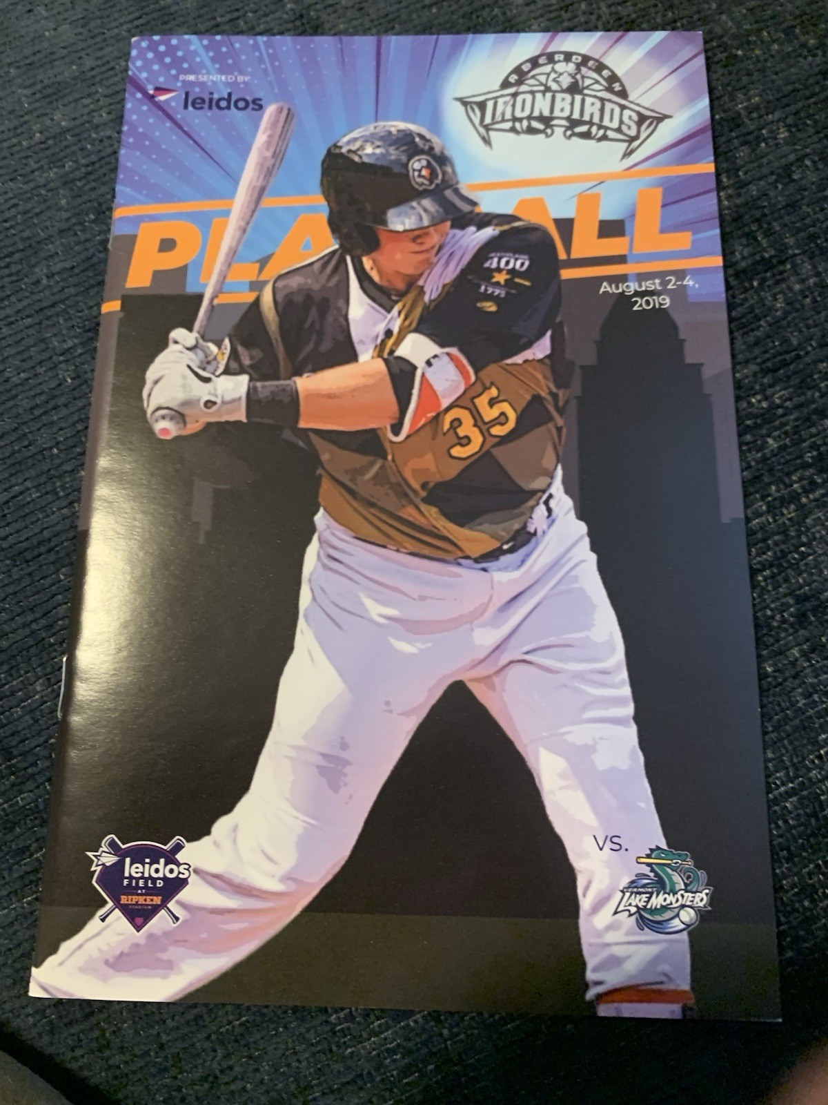 ADLEY RUTSCHMAN FIRST EVER PROGRAM AUGUST 2019 ABERDEEN ORIOLES