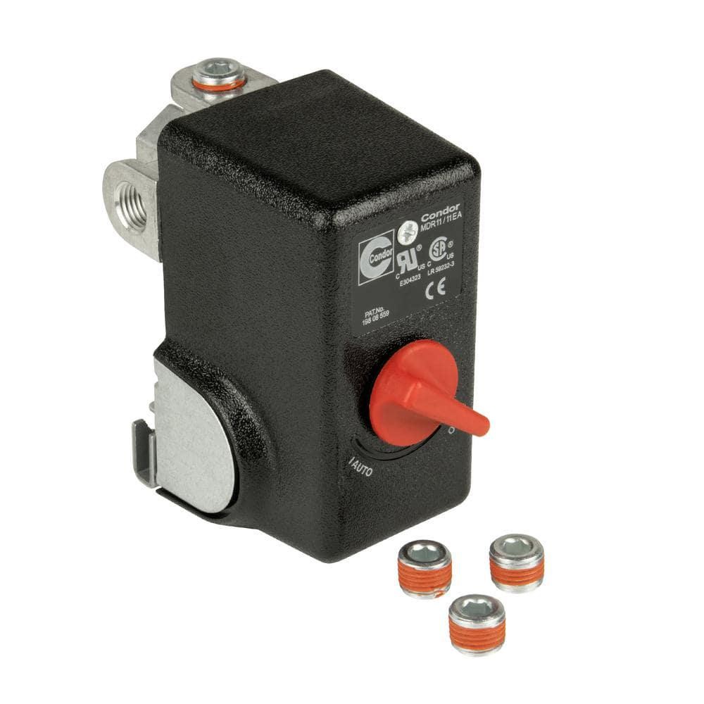 DEWALT 145–175 PSI Air Compressor Pressure Switch 4-Port Replacement Part