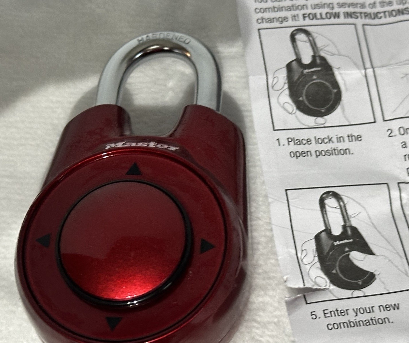 Directional Combination Padlock, Keyless Lock With Resettable Code