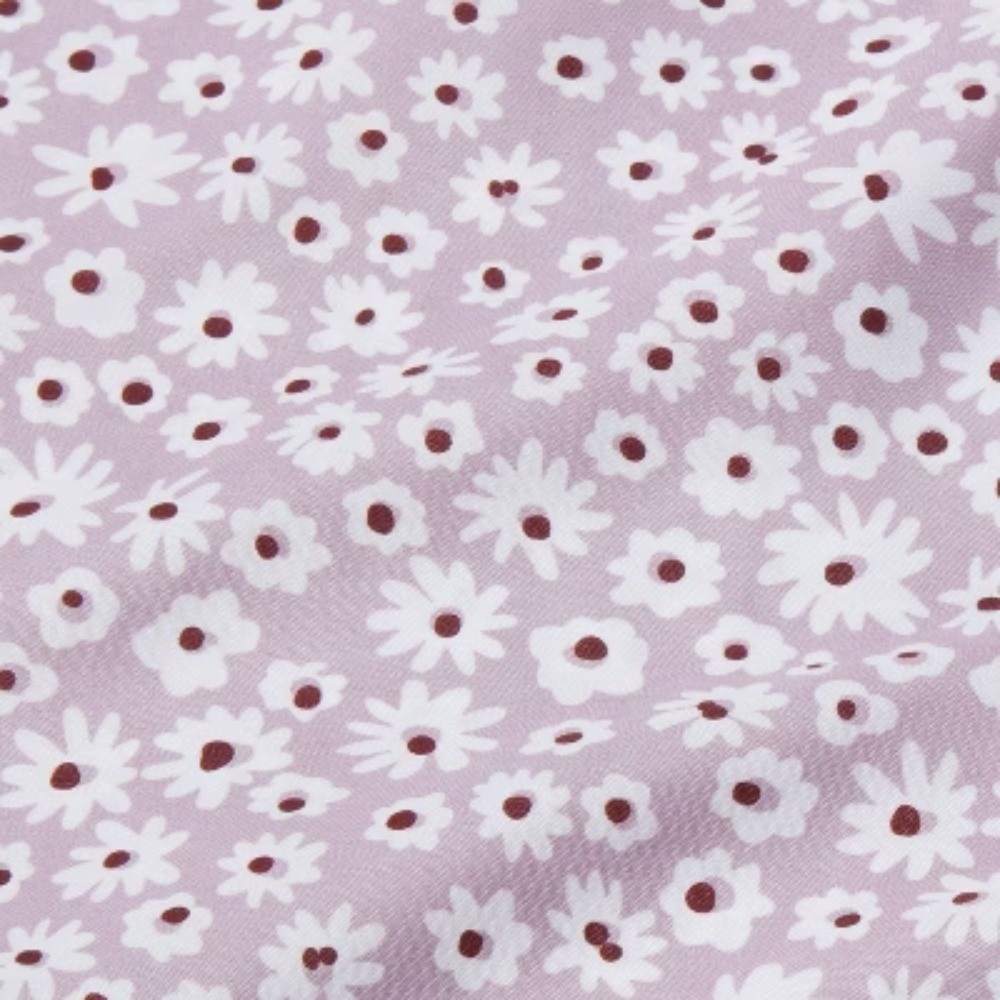 Full Printed Microfiber Sheet Set Light Purple Daisy: Polyester