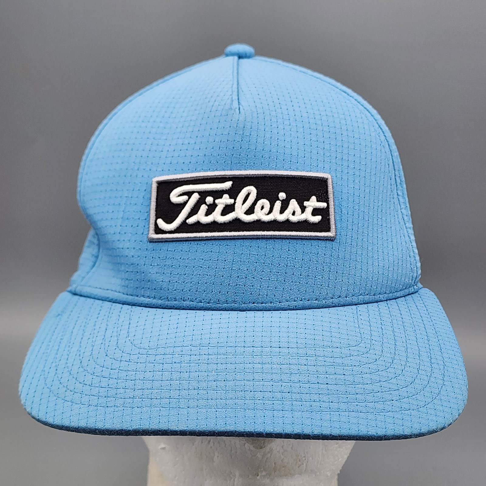 Titleist Golf Hat Blue Black Snapback Cap Patch Athletic Breathable Classic