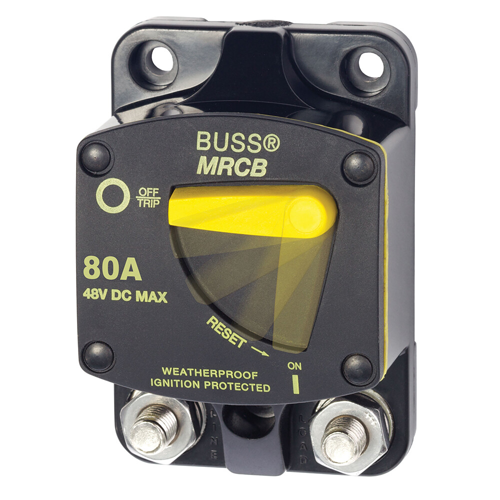 Blue Sea 187 Series 80A Thermal Circuit Breaker 80 Amp Surface Wall Mount 7142