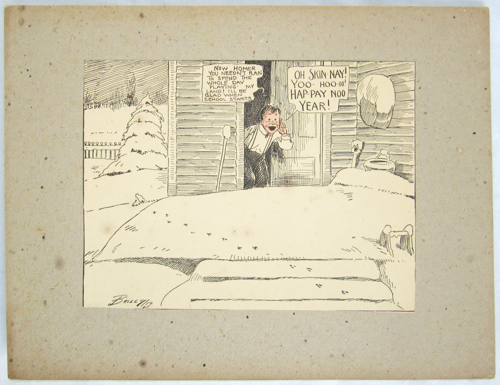 CLARE A BRIGGS 1875-1930 American Comic Artist 3 Early Prints Circa 1930-1940