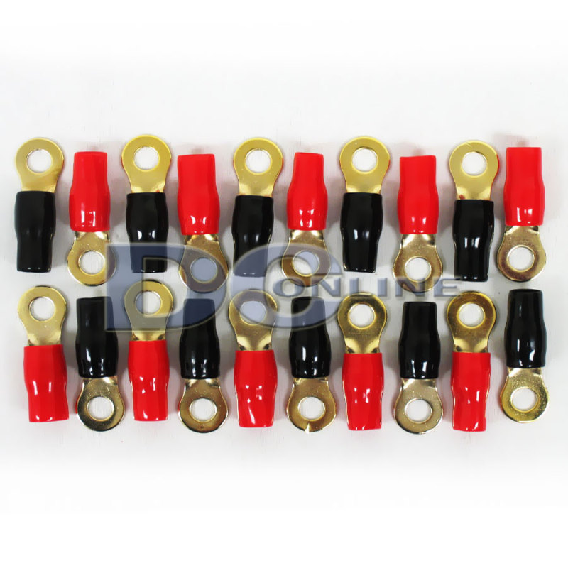METRA GRT5 4 GAUGE 5/16 INCH GOLD RING TERMINALS GRT5