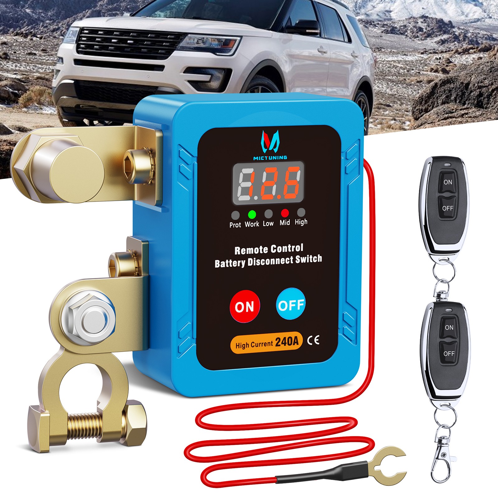 Car Remote Control Power Off Battery Switch Disconnect Kill Master Isolator Cut