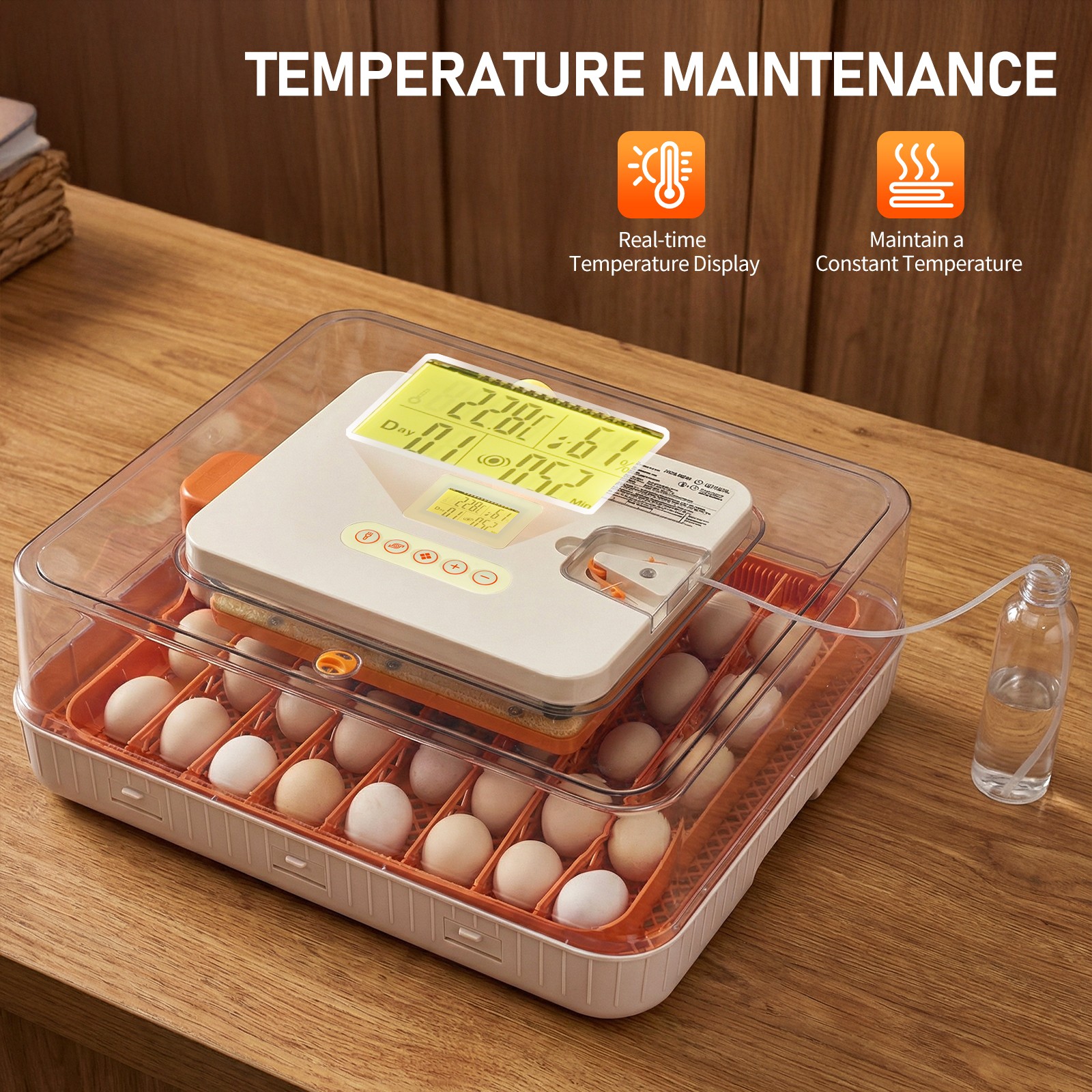 56 Egg Incubators for Hatching Eggs w/ Automatic Turning Temp & Humidity Control