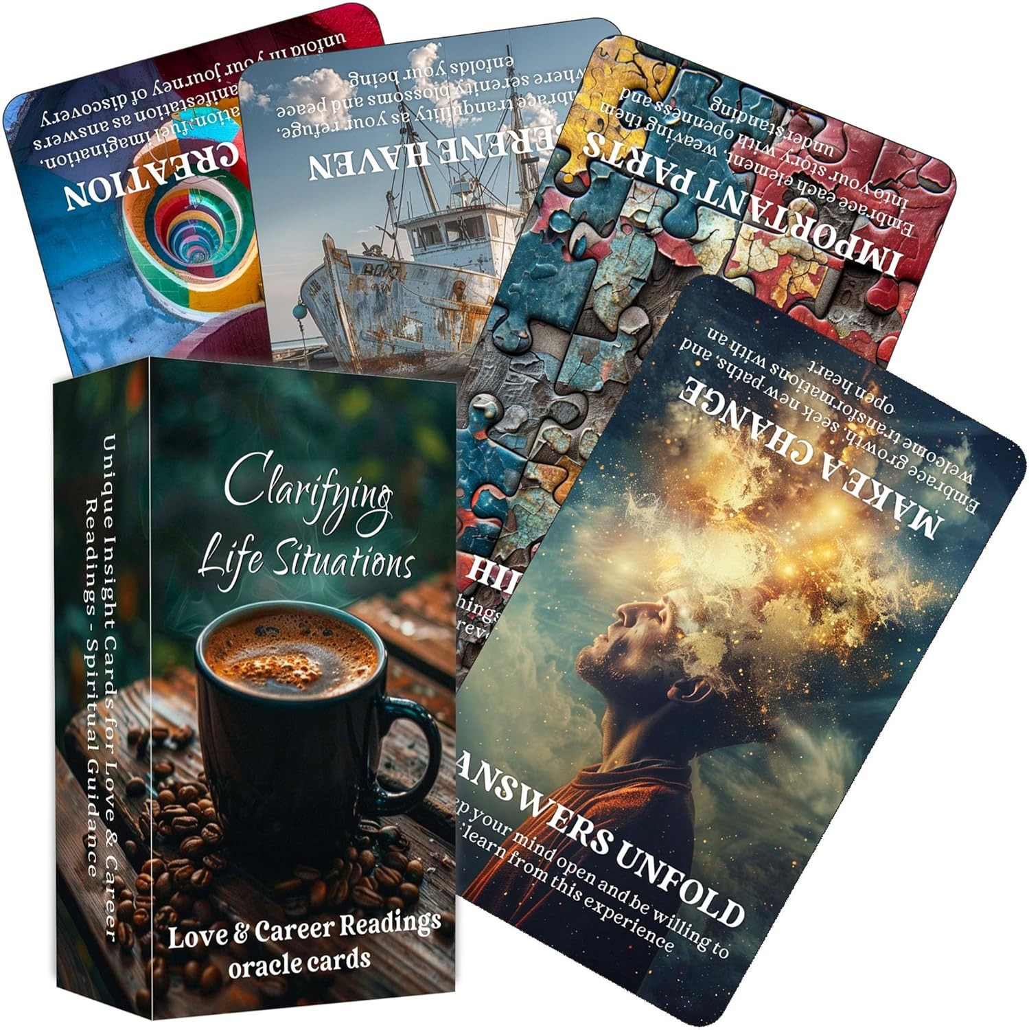 DPEHAKMK Clarifying Life Situations Oracle Cards, Love and Career Oracle...