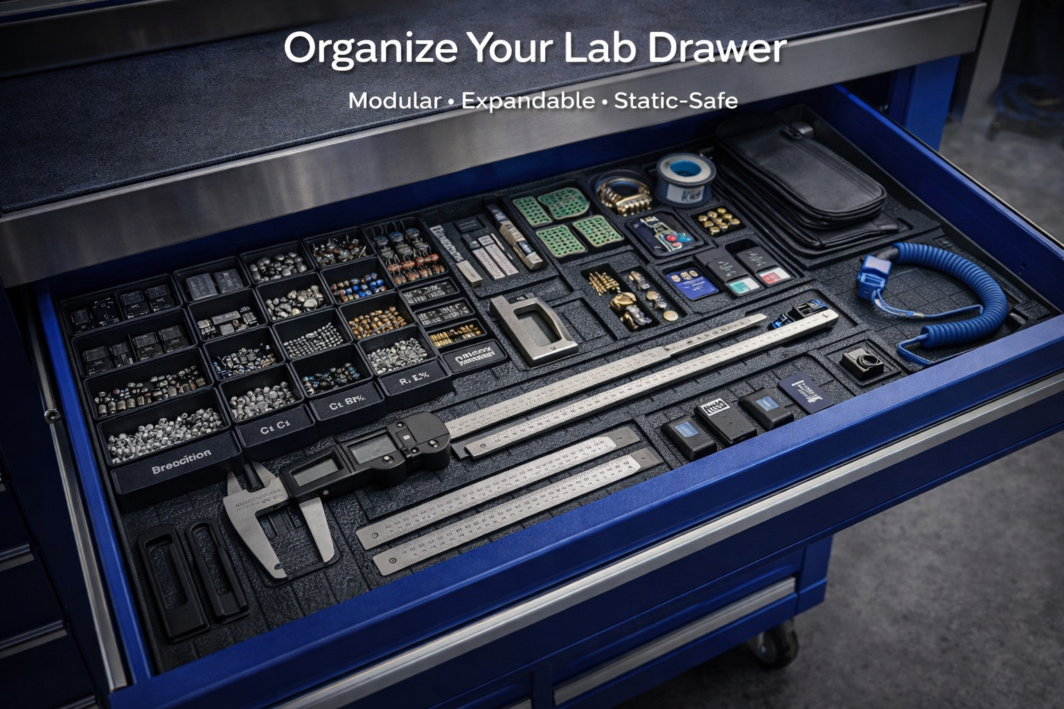 Gridfinity 1×1 Bin Modular Drawer Storage | 3U 6U 9U | Fits Standard Base Plates