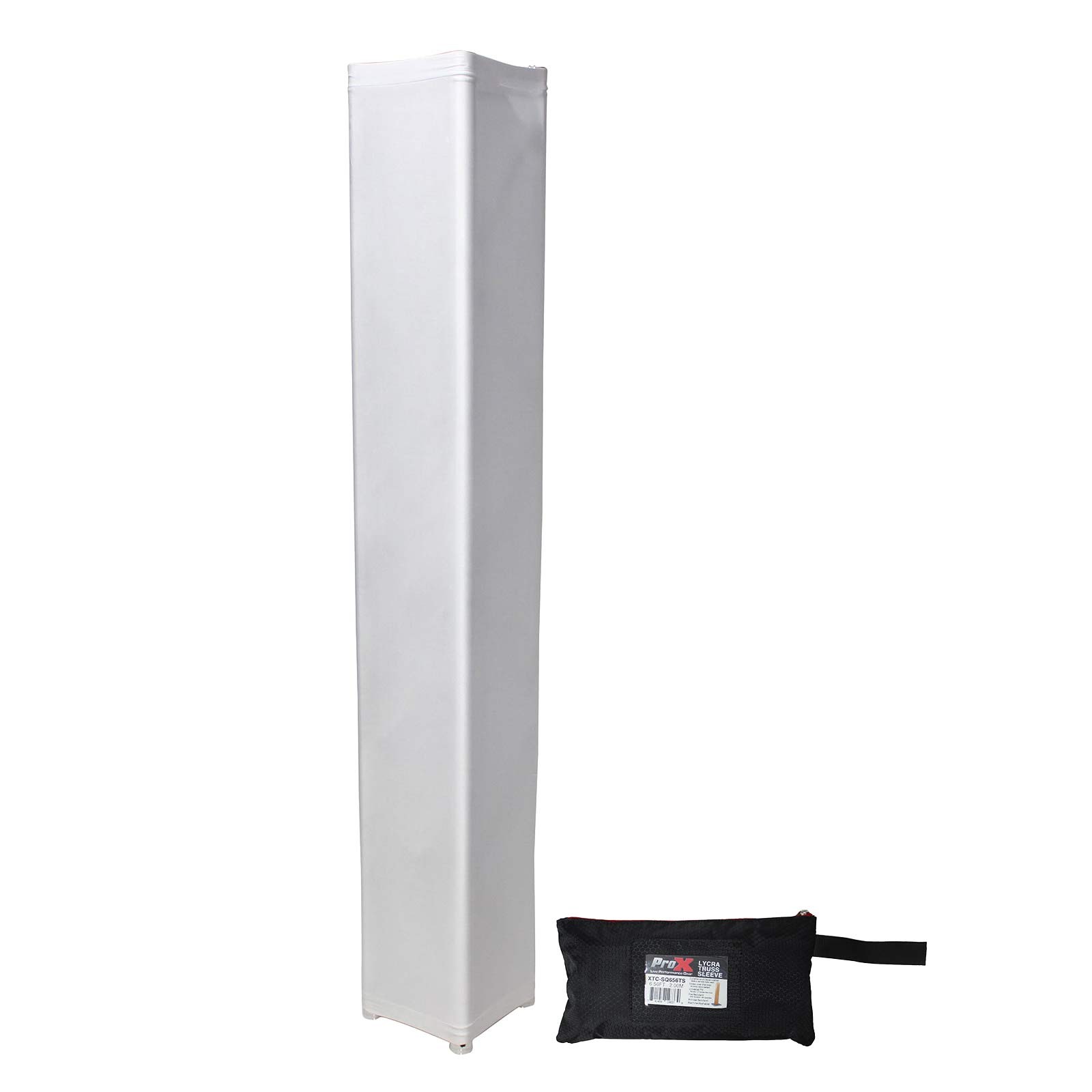 ProX 9.84FT White Scrim Lycra Fabric Box Truss Decor Sleeve Cover w Pouch