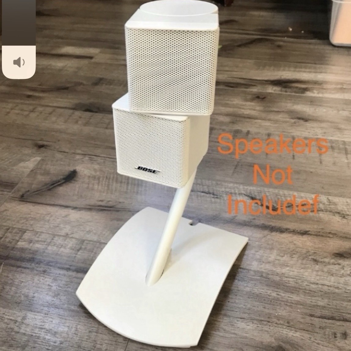 Bose UTS-20 Table Stand for Lifestyle Acoustimass Cube, Jewel Speakers White