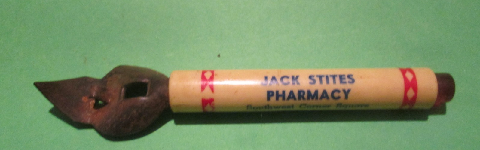 VTG JACK STITES PHARMACY BEER SODA PLASTIC CAN BOTTLE OPENER DOCTORS LANE