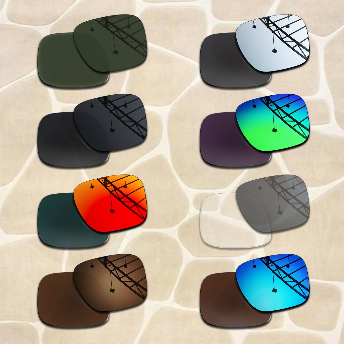 Anti-Scratch Polarized Replacement Lenses for Ray-Ban RB3530 58mm Sunglasses